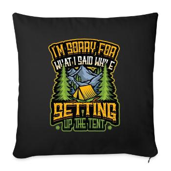 Je suis désolé pour ce que j’ai dit, - Housse de coussin décorative 45 x 45 cm - noir - Devant