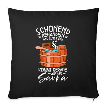 Sauna - Sofakissenbezug 45 x 45 cm - Schwarz - Vorne