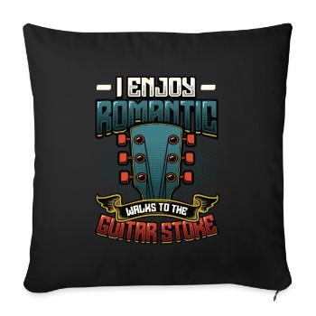 I enjoy Romantic Walks - Sofa pillowcase 17,3'' x 17,3'' (45 x 45 cm) - black - Front