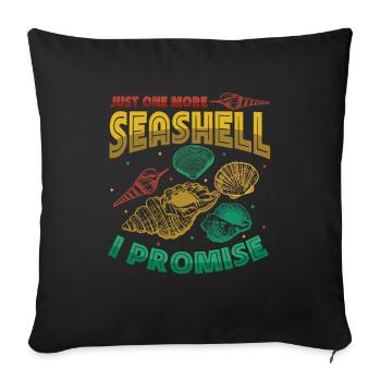 Only one shell left, collector shell. - Sofa pillowcase 17,3'' x 17,3'' (45 x 45 cm) - black - Front