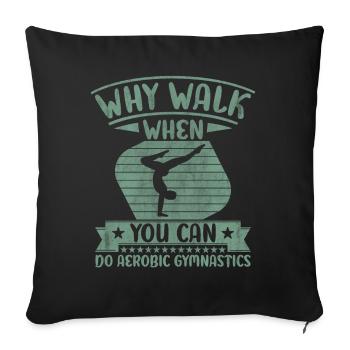 Acrobatic Gymnastics Sport Strength - Sofa pillowcase 17,3'' x 17,3'' (45 x 45 cm) - black - Front