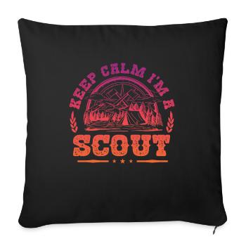 Scout Life Scout Camping Outdoor Scouting - Housse de coussin décorative 45 x 45 cm - noir - Devant