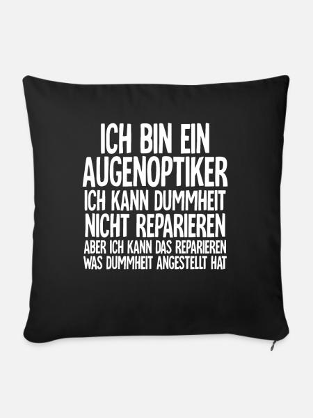 Augenoptiker - Sofakissenbezug 45 x 45 cm - Schwarz