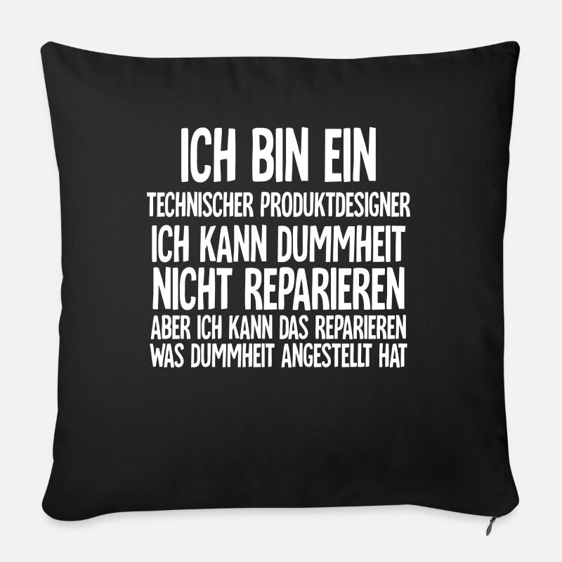 Technischer Produktdesigner - Sofakissenbezug 45 x 45 cm - Schwarz