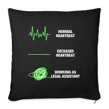 Legal Assistant Lawyer Legal Assistant - Sofa pillowcase 17,3'' x 17,3'' (45 x 45 cm) - black - Front