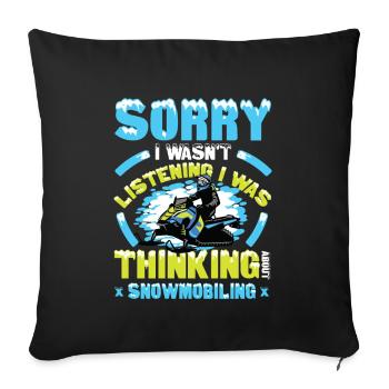 Nachdenken Über Snowmobiling Snowmobile - Sofakissenbezug 45 x 45 cm - Schwarz - Vorne