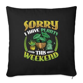 Sorry that this weekend - Sofa pillowcase 17,3'' x 17,3'' (45 x 45 cm) - black - Front