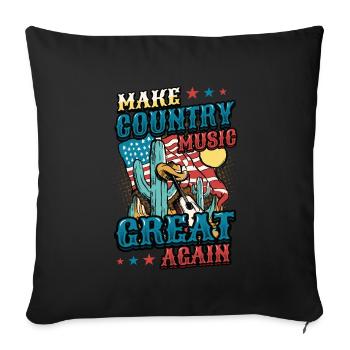 Macht Country-musik Wieder Großartig. - Sofakissenbezug 45 x 45 cm - Schwarz - Vorne