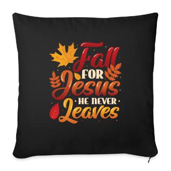 Tomber amoureux de Jésus, il ne quitte jamais les religieux - Housse de coussin décorative 45 x 45 cm - noir - Devant