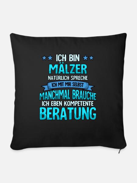 Mälzer - Sofakissenbezug 45 x 45 cm - Schwarz