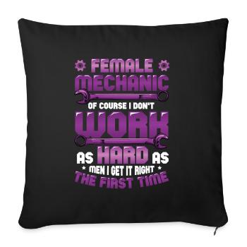 Mécanicien - Housse de coussin décorative 45 x 45 cm - noir - Devant