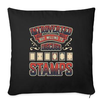 Timbres introvertis mais prêts à l’emploi. - Housse de coussin décorative 45 x 45 cm - noir - Devant