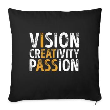 Funny Vision Creativity Passion Adult Humor - Sofa pillowcase 17,3'' x 17,3'' (45 x 45 cm) - black - Front