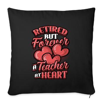 Retraité, mais toujours enseignant dans l’âme. - Housse de coussin décorative 45 x 45 cm - noir - Devant