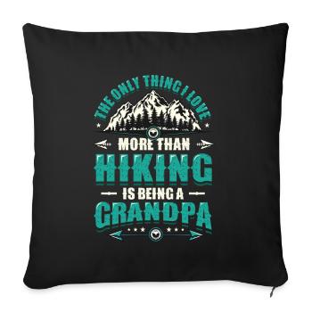 Grand-père errant dans la montagne. - Housse de coussin décorative 45 x 45 cm - noir - Devant