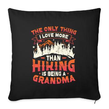 Grand-père errant dans la montagne. - Housse de coussin décorative 45 x 45 cm - noir - Devant