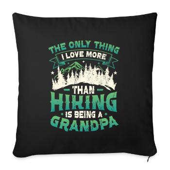 Grand-père errant dans la montagne. - Housse de coussin décorative 45 x 45 cm - noir - Devant
