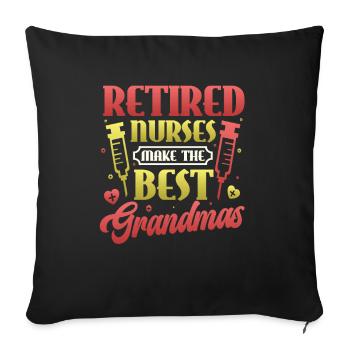 Retired nurses are the best. - Sofa pillowcase 17,3'' x 17,3'' (45 x 45 cm) - black - Front
