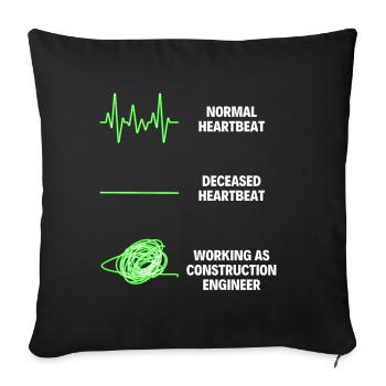 Construction Engineer Buildin Block Civil Engineer - Sofa pillowcase 17,3'' x 17,3'' (45 x 45 cm) - black - Front