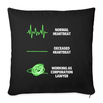 Corporation Lawyer Worker Funny Law Worker - Sofa pillowcase 17,3'' x 17,3'' (45 x 45 cm) - black - Front