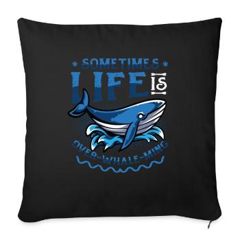 Parfois, la vie est trop belle pour être vraie - Housse de coussin décorative 45 x 45 cm - noir - Devant