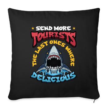 Envoyer plus de touristes - Housse de coussin décorative 45 x 45 cm - noir - Devant