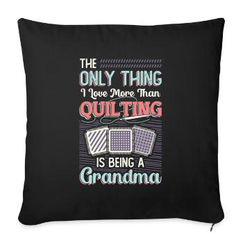 Nähen Quilter Oma Quilten - Sofakissenbezug 45 x 45 cm - Schwarz - Vorne