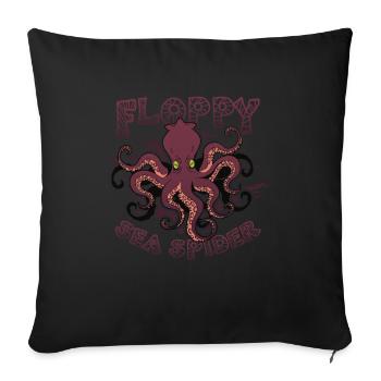 Floppy Sea Spider Octopus - Sofa pillowcase 17,3'' x 17,3'' (45 x 45 cm) - black - Front