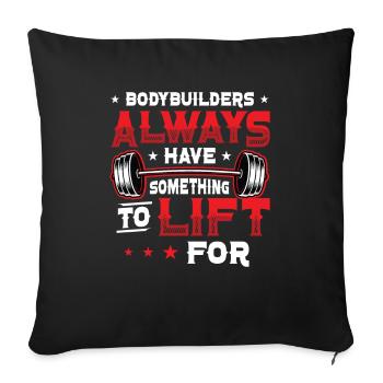 Bodybuilder Haben Etwas Zu Heben Für Gewicht - Sofakissenbezug 45 x 45 cm - Schwarz - Vorne
