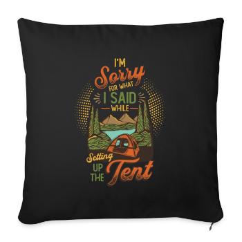 Je suis désolé pour ce que j’ai dit - Housse de coussin décorative 45 x 45 cm - noir - Devant