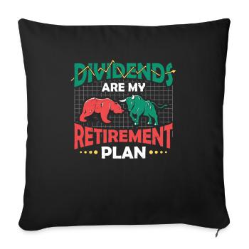 Les dividendes sont mon plan de retraite - Housse de coussin décorative 45 x 45 cm - noir - Devant