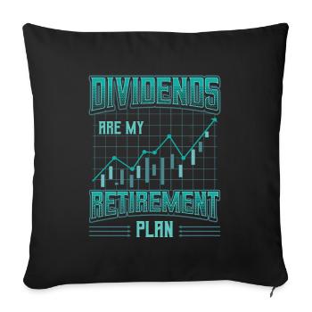 Les dividendes sont mon plan de retraite - Housse de coussin décorative 45 x 45 cm - noir - Devant