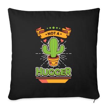 Pas de cactus câlins - Housse de coussin décorative 45 x 45 cm - noir - Devant