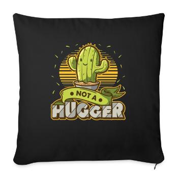 Pas de cactus câlins - Housse de coussin décorative 45 x 45 cm - noir - Devant