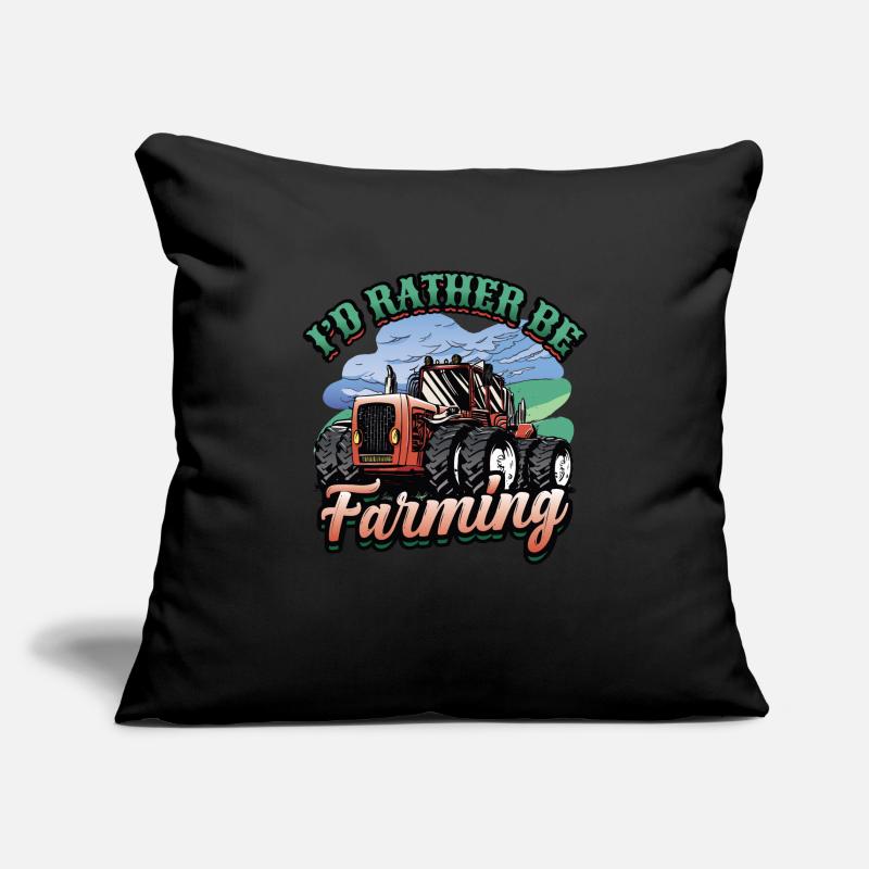 I would rather be a farmer Sofa pillowcase 17,3'' x 17,3'' (45 x 45 cm)