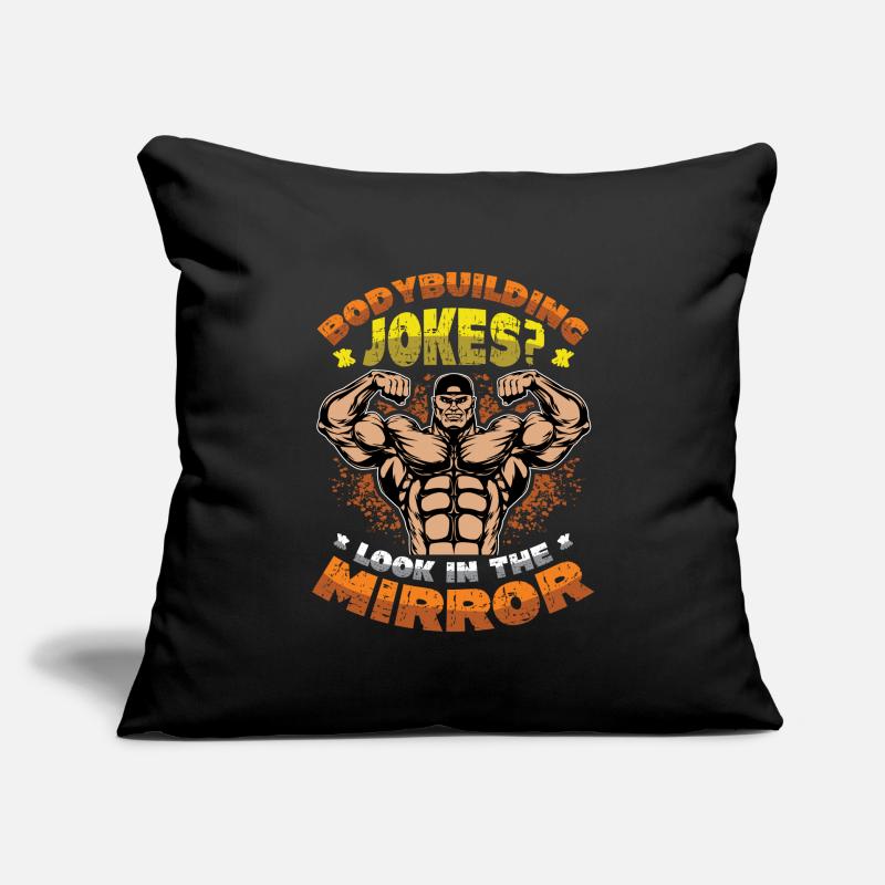 Bodybuilding Witze Blick In Den Spiegel Sofakissenbezug 45 x 45 cm