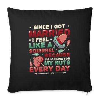 Pauvre mari - Housse de coussin décorative 45 x 45 cm - noir - Devant