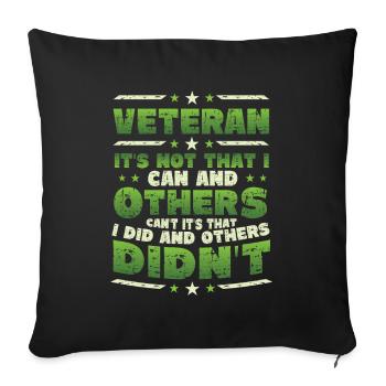 Veteran AppreciationPride in Veteran, Recognition, - Sofa pillowcase 17,3'' x 17,3'' (45 x 45 cm) - black - Front