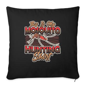 C’est ma chasse aux moustiques. - Housse de coussin décorative 45 x 45 cm - noir - Devant
