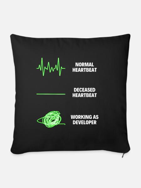 Developer Software Developer Programming Jobs - Sofakissenbezug 45 x 45 cm - Schwarz