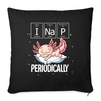Dormir Axolotl Je fais une sieste périodiquement - Housse de coussin décorative 45 x 45 cm - noir - Devant