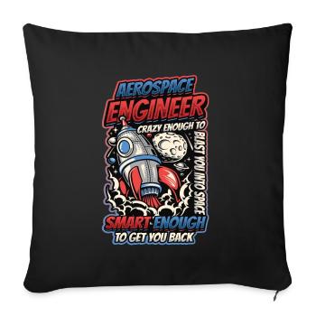 Ingénieur aérospatial - Housse de coussin décorative 45 x 45 cm - noir - Devant