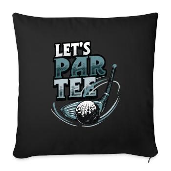 Laisse Par Tee Golfer Funny Golf Club - Housse de coussin décorative 45 x 45 cm - noir - Devant