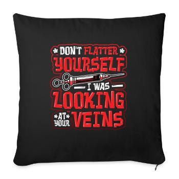 Ne pas flatter - Housse de coussin décorative 45 x 45 cm - noir - Devant