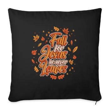Tomber amoureux de Jésus, il ne quitte jamais les religieux - Housse de coussin décorative 45 x 45 cm - noir - Devant