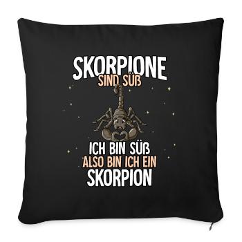 Skorpione Sind Süß Skorpion - Sofakissenbezug 45 x 45 cm - Schwarz - Vorne