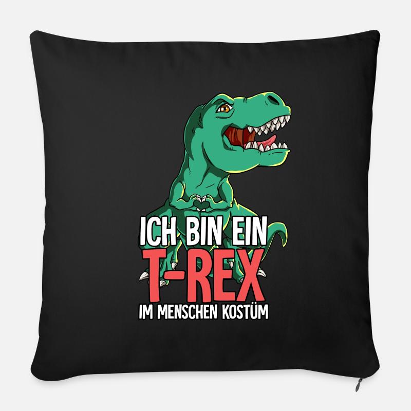 Ich Bin Ein T-rex - Sofakissenbezug 45 x 45 cm - Schwarz