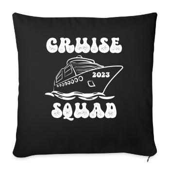 Family Cruise Squad 2023 Shirt, passende Gruppe - Sofakissenbezug 45 x 45 cm - Schwarz - Vorne