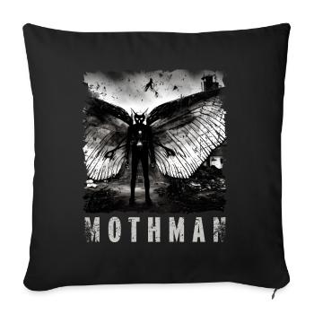 Mothman Distressed Creepy Sighting Photo Cryptid - Sofa pillowcase 17,3'' x 17,3'' (45 x 45 cm) - black - Front