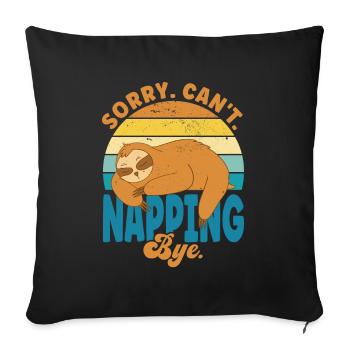 Désolé, je ne peux pas faire la sieste - Housse de coussin décorative 45 x 45 cm - noir - Devant
